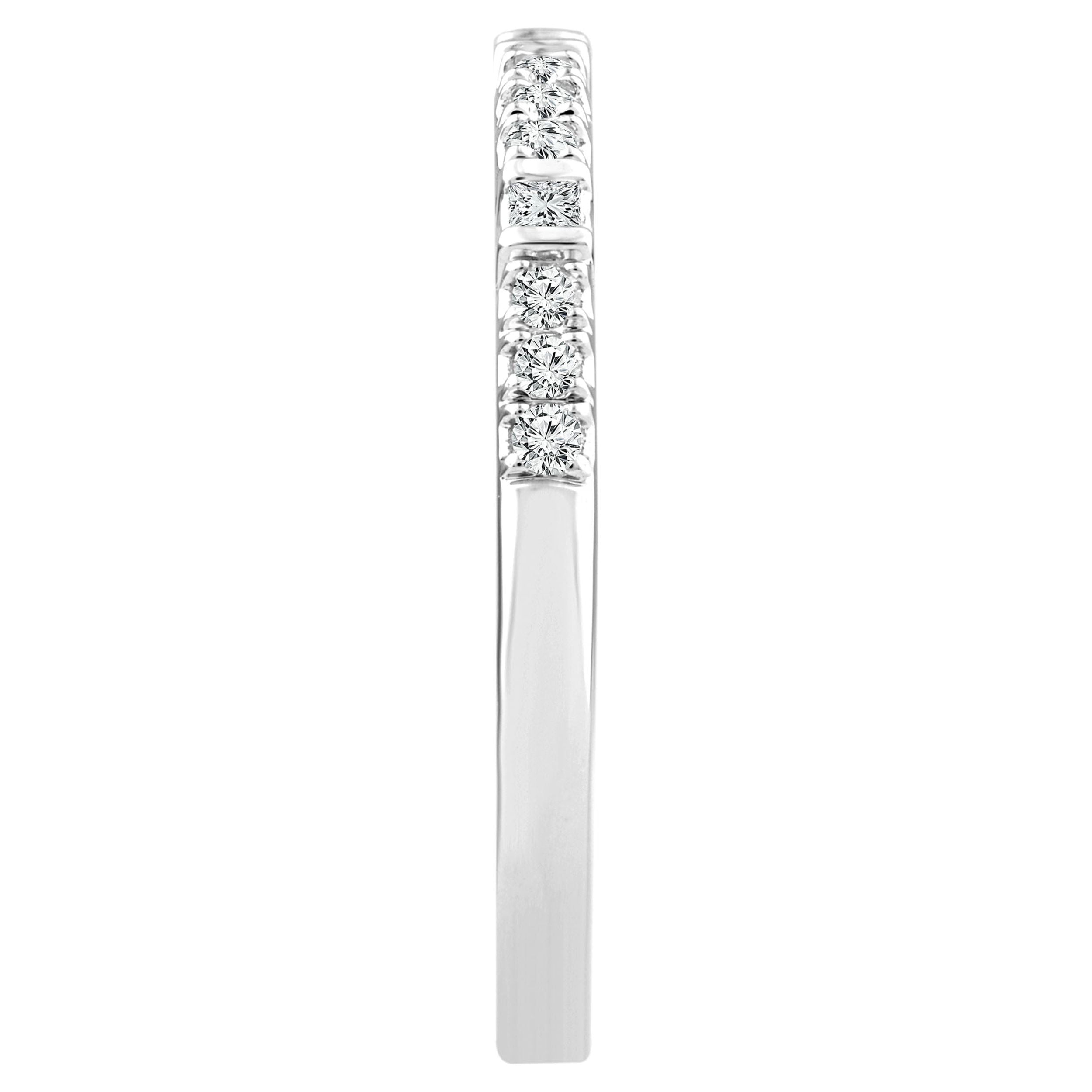Color of Love 1/5 Carat T.W. Diamond Stackable Band in 10K White Gold (I-J,I3)