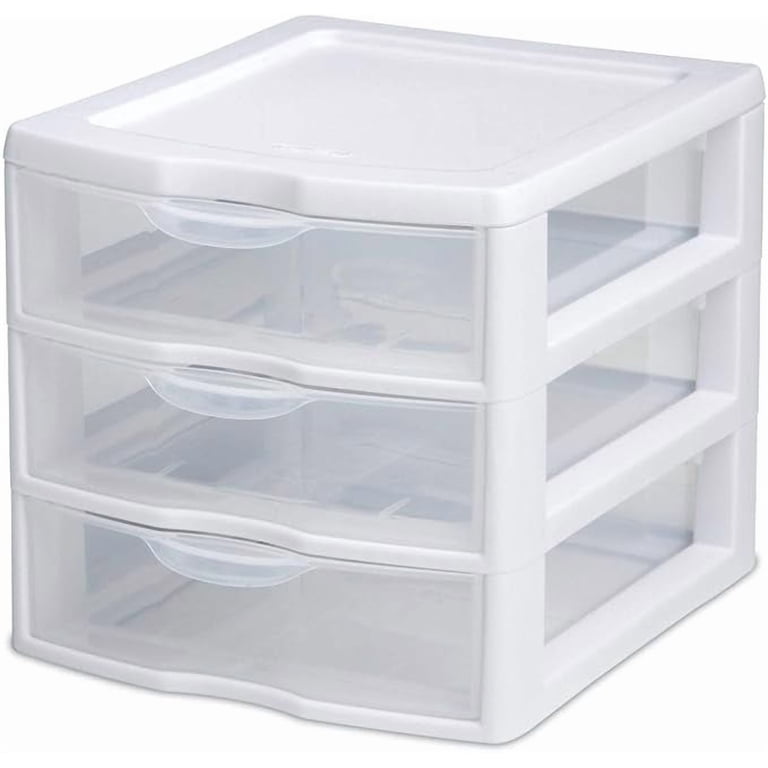 Sterilite 3-Drawer Countertop Organizer, Clear Plastic, 2-Pack photo 2
