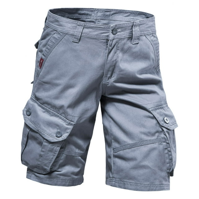 SHIXIAOO Male Summer Cargo Pants Solid Color Pocket Tether Plus Size Wash Shorts Kitchen Pants for Men Memory Foam Mens Pants 42x34 Construction Work Clothes for Men Cargo Pants for Men Baggy Big And