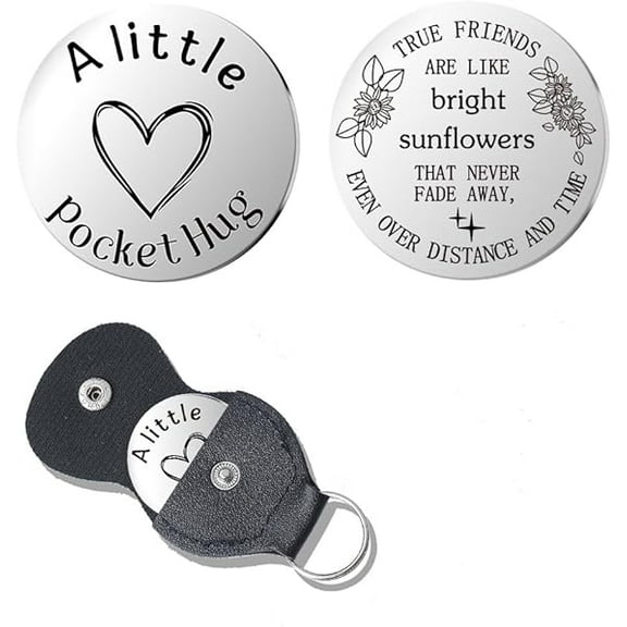 Pocket Hug Token for Women Mom Friend Birthday gifts for Her Him Long Distance Gifts for Men Dad Son Inspirational Keychain