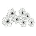 thumbnail image 6 of CosmoLiving by Cosmopolitan Black Metal Wire Floral Wall Decor with Scroll Accents, 6 of 12