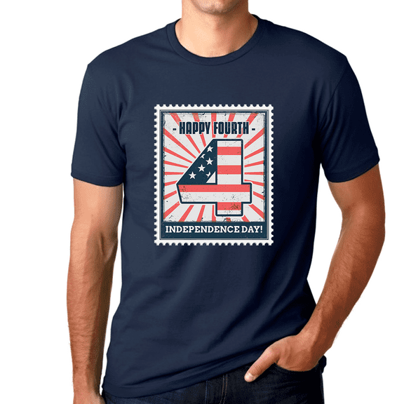 4th of July Shirt Vintage American Flag USA Patriotic Shirts for Men Fourth of July Shirts for Men