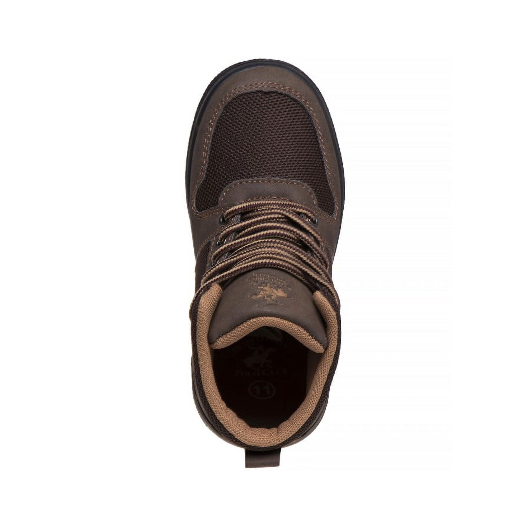 Beverly Hills Polo Club Boys High-Top Boots Outdoor Comfort Autumn Winter Boots (Little Kids) - Brown, 12