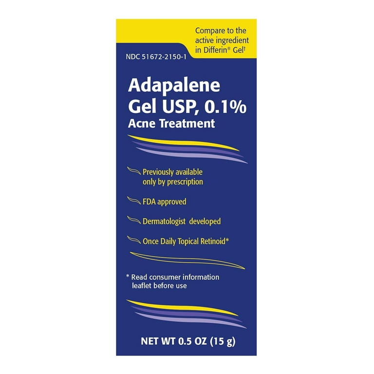Taro Adapalene Gel 0.1% USP for Sensitive Skin, Acne Treatment