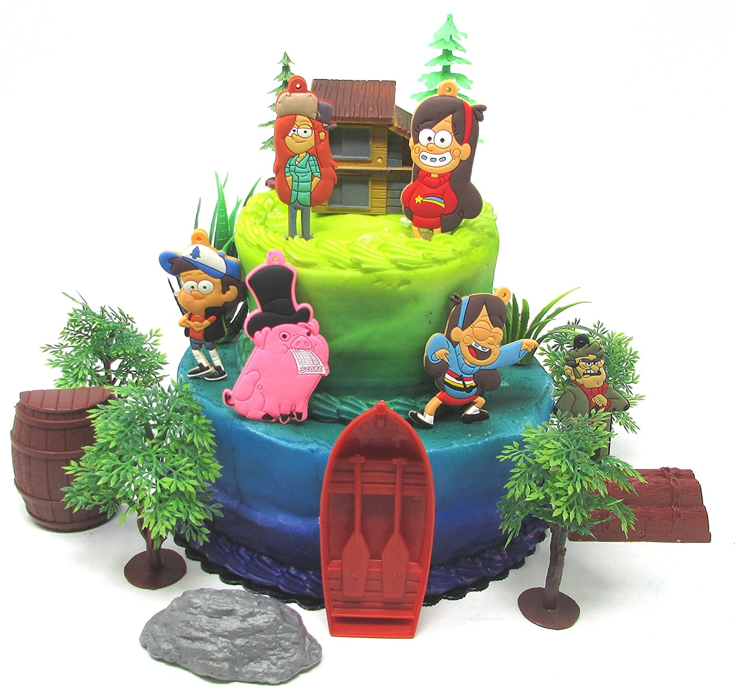 Gravity Falls Deluxe Birthday Cake Topper Set Featuring