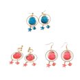 thumbnail image 3 of Lot de 2 Boucles d'Oreilles Ciel Service Longue Durée Pinces d'Oreilles Exquises Beauté Mystérieuse Attrayantes Design Unique Grande Qualité Clou d'Oreille Clou Bleu, 3 of 5
