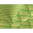 thumbnail image 4 of Ambesonne Green Quilted Bedspread Set 3 Pcs, Japanese Floral Waves, Queen Size, Yellow Green Apple Green, 4 of 5