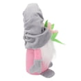 thumbnail image 4 of Gnomo de peluche para el Día de la Madre, muñeco de peluche gris, relleno, hecho a mano, suave, primavera, flores de tulipán, gnomos, 4 of 14