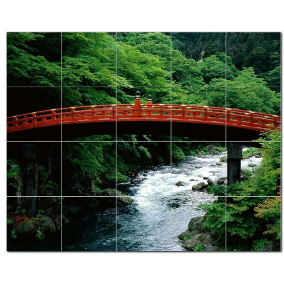 Bridge Photo Ceramic Tile Mural Kitchen Backsplash Bathroom Shower, 404273-L54