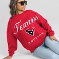 thumbnail image 4 of Women's Gameday Couture Red Houston Texans Legacy Club Premium Fleece Drop Shoulder Oversized Sweatshirt, 4 of 5