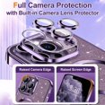 thumbnail image 3 of Electroplate With Lens Protector Phone Case For iPhone 15 14 11 12 13 Pro Max For Magsafe Wireless Charge Bumper Glitter Cover Silver For iphone15Pro, 3 of 6