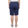 thumbnail image 5 of (3 pack) Turtle Bay New York Women’s Lightweight Denim Bermuda Shorts, Elastic Waist, Plus Sizes, 5 of 12