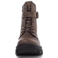 thumbnail image 5 of GLOBALWIN Women's Brown Combat Boots Lace Up Boots For Women 9M, 5 of 8