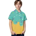 thumbnail image 4 of Utlike Boys Polo Shirt Ice Cream Waffle Or Cone T-Shirt With Pocket Short Sleeve Summer Casual Gentleman Tops Size 7 Years-8 Years Z97Mint Green, 4 of 4