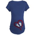 thumbnail image 1 of CafePress - Baby Feet Heart Red Maternity T Shirt - Maternity Dark T-Shirt, 1 of 1