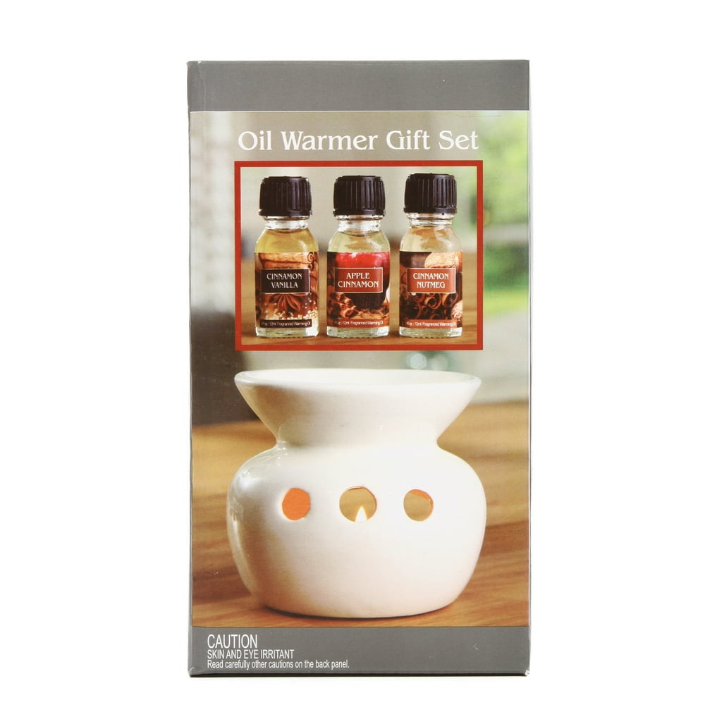 Elegant Expressions by Hosley Ceramic Oil Warmer Gift Set, Assorted