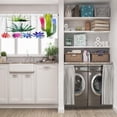 thumbnail image 3 of LALILO Kitchen Curtain Valance Cactus Watercolor White Rod Pocket Window Curtain 52"x 18" Set of 2, 3 of 7