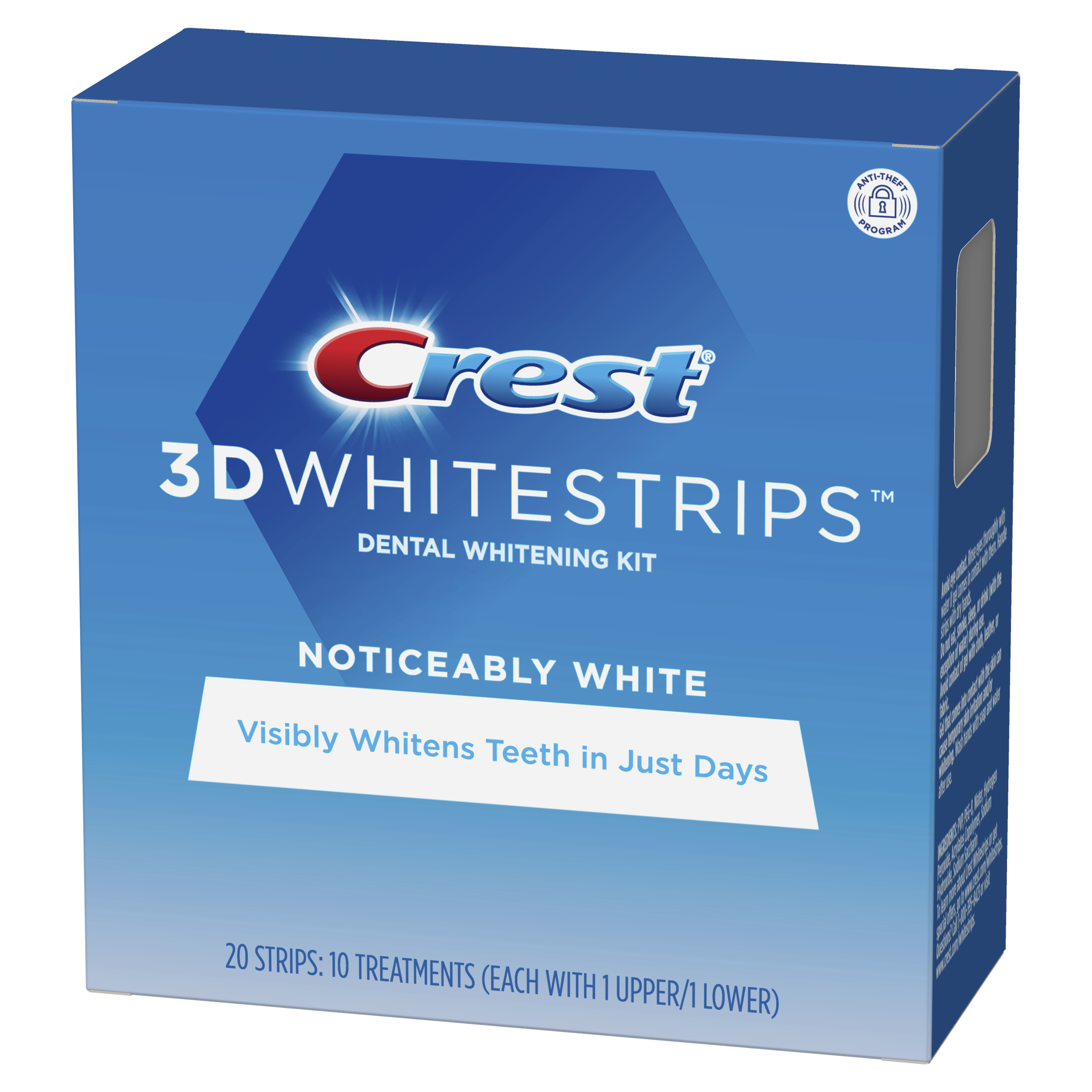 Crest Noticeably White Whitestrips Teeth Whitening Kit, 10 Treatments - image 3 of 7
