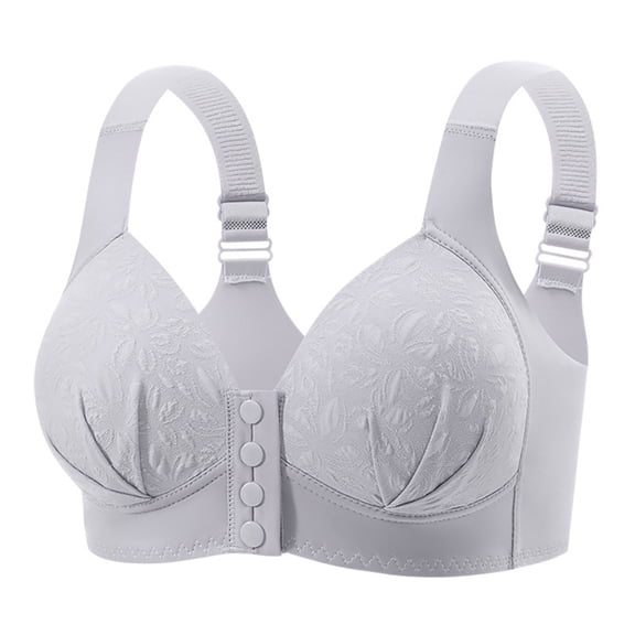 Fatuov No Underwire Bra for Women Push Up Full Coverage Comfortable Front Closure Bra for Casual Breathable Light Support Bra, Daily Wear, Underwear 40A