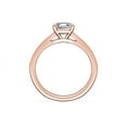 thumbnail image 2 of 1.00 T.C.W Asscher Shaped Real Diamond New Design Solitaire Wedding Ring for Women Solid 18K Rose Gold Size 3.5, 2 of 8