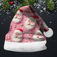 thumbnail image 2 of Rotm Christmas Tree Hat Christmas Knitted Santa Hats Elf Hat Crochet Christmas Beanie Xmas Party Caps for Adults Women Men Pink,S, 2 of 5