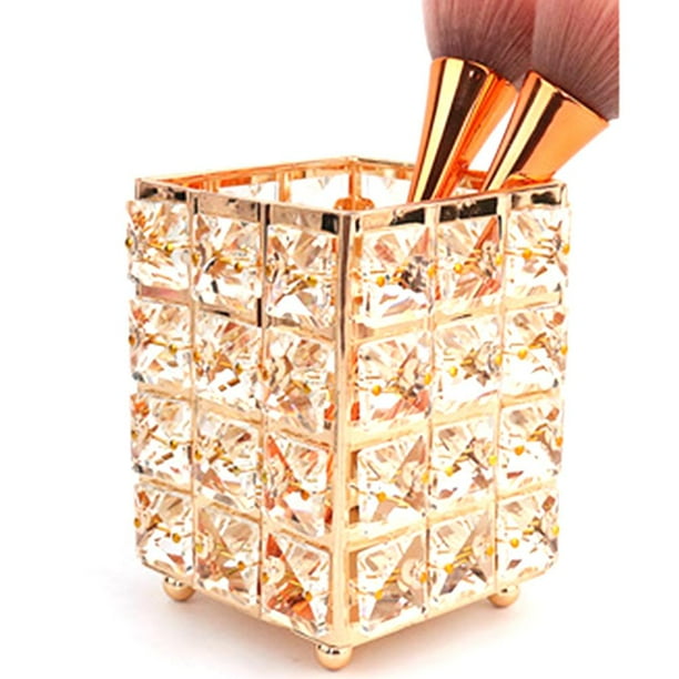 Para Brochas De Almacenamiento De Maquillaje, Soporte Para Brochas De Maquillaje De Cristal, Organizador De Cosméticos Para El Hogar Y La Oficina Minnieouse HA046095-02