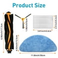 thumbnail image 2 of 14 Packs  Part For iHome AutoVac Eclipse G 2-in-1 Robot Vacuum  Include 1xMain Brush  2xHepa Filters   2xMop Pads  4xSide Brushes, 2 of 6