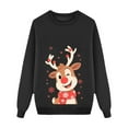 thumbnail image 5 of Fiaer Christmas Sweatshirts for Family Funny Reindeer Graphic Xmas Pullover Fashion Baggy Crew Neck Long Sleeve Holiday Tops Kid 140, 5 of 5