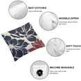 thumbnail image 4 of SHANXI Red Navy Blue Decorative Throw Pillows Linen Geometric Flower Modern Style Cushion Pillow Covers for Sofa Couch Outdoor Decor 18x18in, 4 of 5