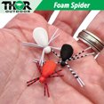 thumbnail image 5 of Thor Outdoor Foam Spider Fly Fishing Set – 6 Pc, Red-White-Black, Hook Size #12, Topwater Dry Flies for Bass, Panfish, Trout, 5 of 6