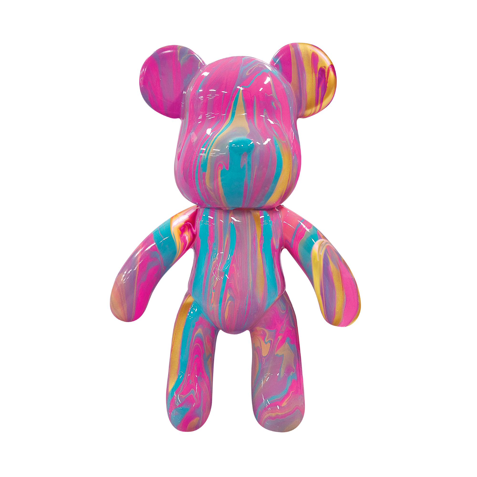 Pour Palz 9” Bear, Golden Dream, DIY Paint & Pour Craft Kit for Kids Ages 5+