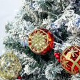 thumbnail image 4 of bolas navideñas - Juego de adornos navideños - Bolas navideñas pintadas en rojo y dorado, exquisitas bolas navideñas de 3,94 pulgadas para varias fiestas navideñas, 4 of 5