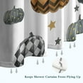 thumbnail image 6 of Gray and Orange Halloween Pumpkins Shower Curtain 72"x84" ,Bathroom Decorative Shower Curtains Set with 12 Hooks,Modern Waterproof Washable Shower Curtain, 6 of 6