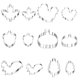 thumbnail image 1 of Paquete de 12 Moldes para galletas de bricolaje antiadherentes de Acción de Gracias Molde de acero inoxidable para galletas de festival Fondant Pastelería Accesorio de panadería para el hogar A Inevent HA008949-01, 1 of 6