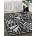 thumbnail image 2 of Ahgly Company Indoor Rectangle Patterned Charcoal Black Area Rugs, 6' x 9', 2 of 6
