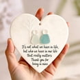 thumbnail image 5 of Dalxymotic Christmas Heart Ornament, Sea Glass Heart Ornament, Friendship Heart Hanging Decor, Gift Keepsake, Christmas Tree Window Hanging Ornament for Home, Tree, Window, Mantel, 5 of 6