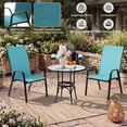thumbnail image 5 of NAPWANT Patio Dining Chairs, Set of 4 Stackable Outdoor Chairs, All-Weather Space Saving Design, Peacock-Blue, 5 of 9