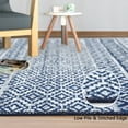 thumbnail image 2 of GlowSol 6' x 9' Machine Washable Area Rug for Living Room Bedroom Boho Moroccan Rug Stain Resistant Low Pile Rug Farmhouse Carpet, Navy Blue, 2 of 6