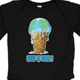 thumbnail image 4 of Inktastic Keep It Cool Melting Earth Ice Cream Cone Boys or Girls Long Sleeve Baby Bodysuit, 4 of 5