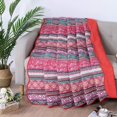 thumbnail image 1 of Couverture Matelassée pour Lit Canapé Sofa, Motif Bohème Rayé, 60X78 Pouces, 1 of 8