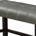 thumbnail image 2 of Tufted High Bench With Tapered Legs Silver and Brown, 2 of 5