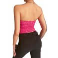 thumbnail image 5 of Coduop Women Twist Front Letter Embroidery Crop Tube Top Strapless Sleeveless Bandeau Cropped Tops, 5 of 7