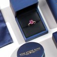 thumbnail image 5 of Gem Stone King 10K Yellow Gold Pink Mystic Topaz and White Diamond Engagement Ring for Women | 3.37 Cttw | Oval 10X8MM | Gemstone November Birthstone | Size 6, 5 of 7