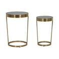 thumbnail image 3 of Sagebrook Home Modern Glam Set of 2 Iron and Glass Square Side Tables, Metal Finish - 16" x 16" x 23", 3 of 8
