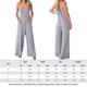 thumbnail image 3 of Overol De Una Pieza De Verano Pelele de algodón con bolsillos, ajuste holgado, cuello redondo para mujer, atuendo diario (gris S) Cgtredaw Para estrenar, 3 of 6