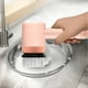 thumbnail image 5 of Cepillo giratorio eléctrico - Limpiador eléctrico multisuperficie para baño, cocina, baldosas y suelo, 3 cabezales reemplazables, batería de 800mAh, blanco/verde/rosa, 5 of 9