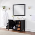 thumbnail image 4 of Hadiya 48" Single Bathroom Vanity Set in Black Oak with Aosta White Composite Stone Countertop with Mirror, 4 of 9