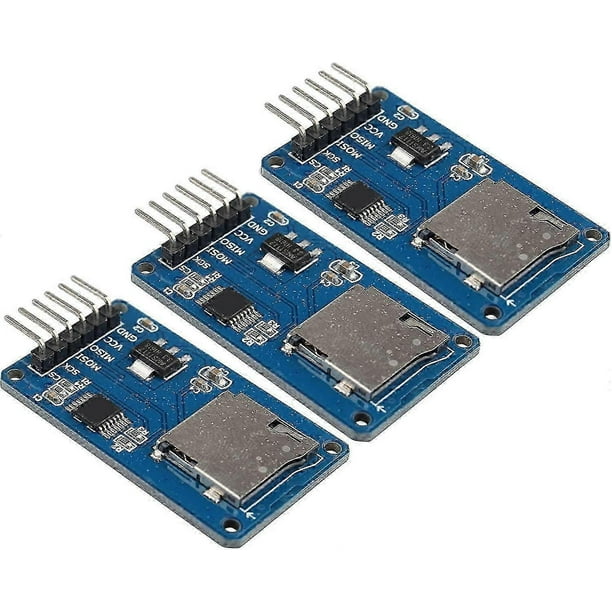 3 Pcs Spi Reader Micro Sd Memory Card Tf Memory Card Shield Module Read Write Data Compatible With Arduino Raspberry Pi