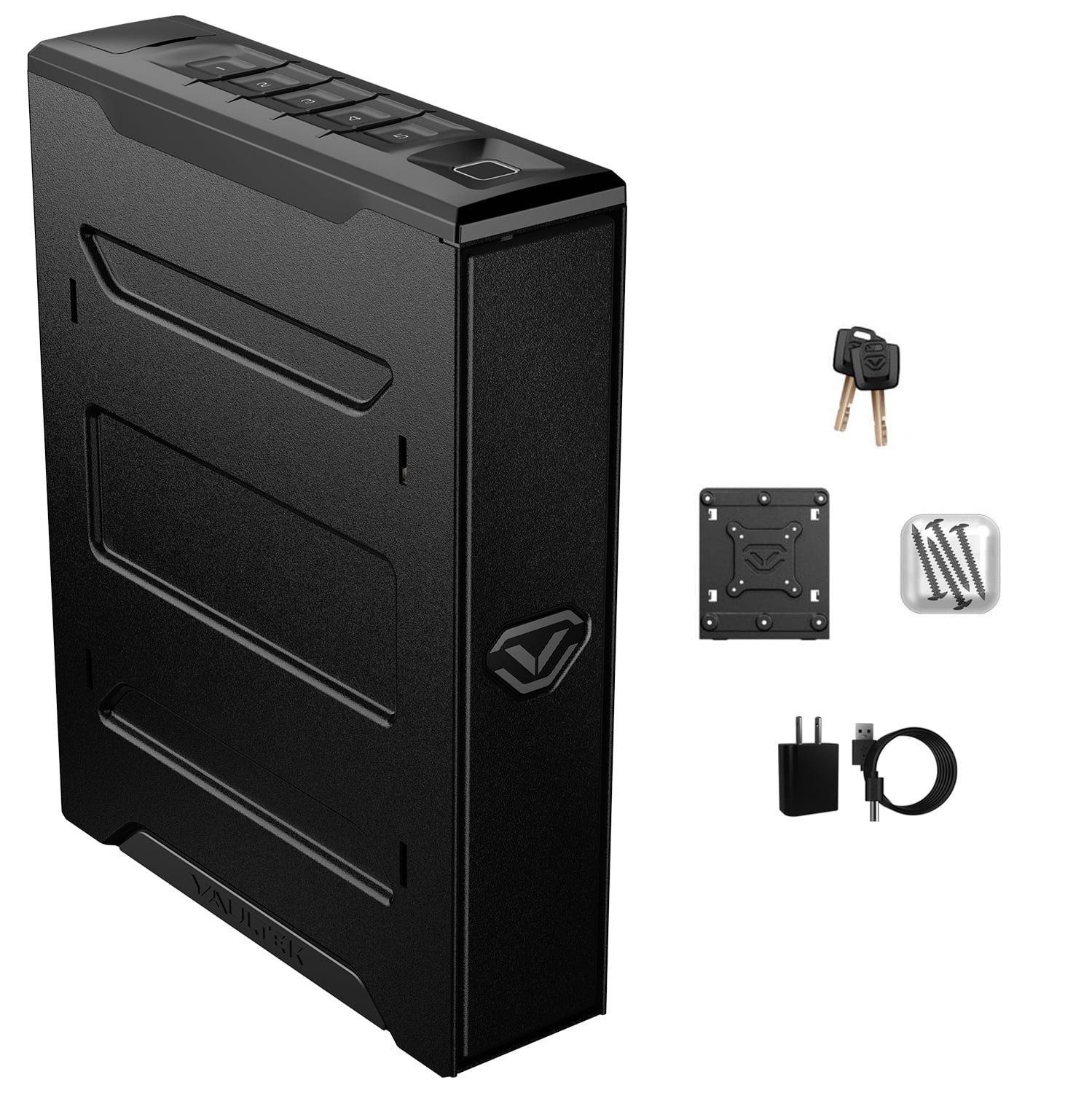 Vaultek Slider Series NSL2i Full-Size Quick Access Safe with ViSN WiFi Live Alerts, Biometric Scanner, Auto-Open, Mountable, & Anti-Theft Protection