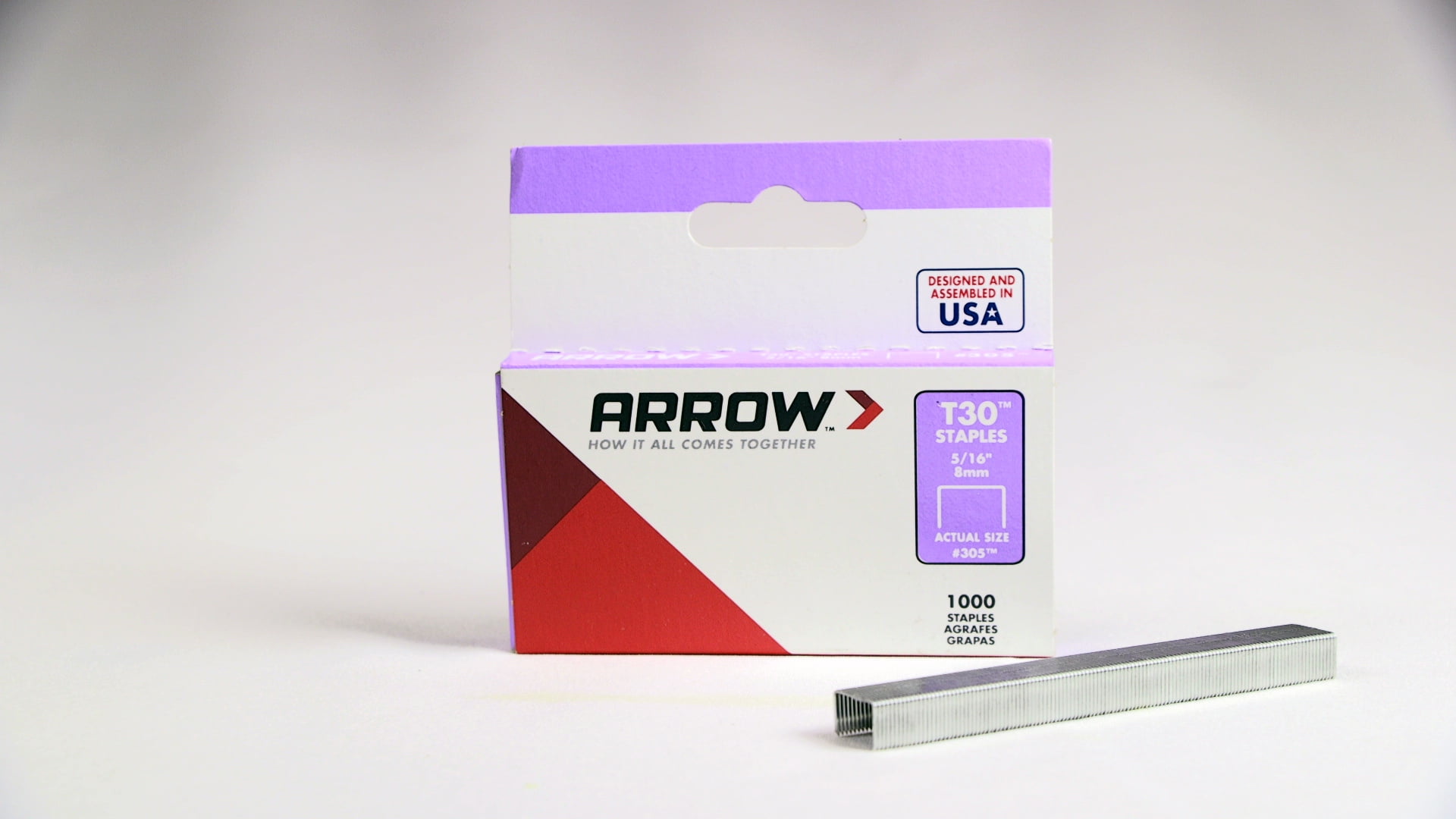 Arrow T30 Staples 305IP 8mm 5/16in Box 5000 